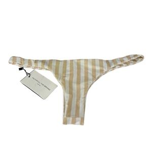 Faithfull the Brand Chrissy Bottom Zeus Stripe Nude US4 AU 8/S NWT